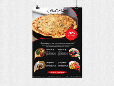 Restaurant Food Promotion Flyer 3d ad design ad marketing branding graphic design logo prin print design