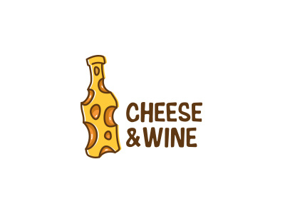 Small restaurant Cheese and Wine branding cheese logo restaurant wine