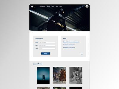 SBC International Cinemas Redesign branding design illustration logo ui ux