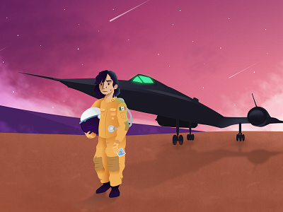 SR-71 air airplane alone battle boy color combat design flight flightsuit illustration illustrator memories suit vector vectorial