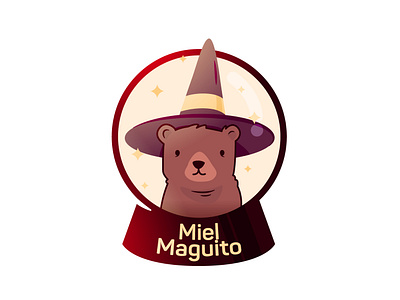 Miel Maguito bear brand branding design fortune fortune teller honey illustration illustrator logo spell vector vectorial