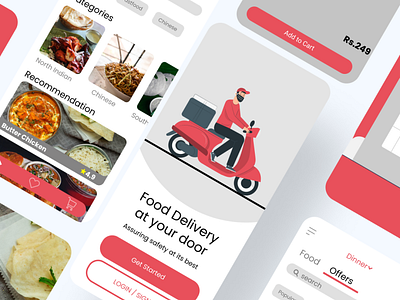 Food Delivery App Ui Design app design graphic design ui ux