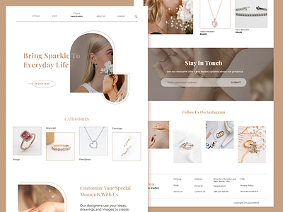 Jewellery Website Design app design designer graphic design ui uiux ux website website design