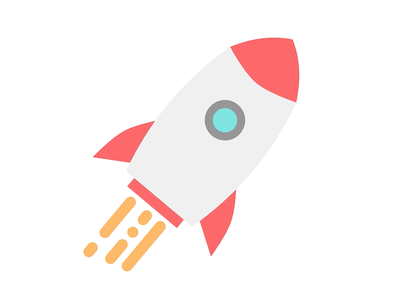 Animated Rocket animation branding design icon illustration principle rocket ui vector