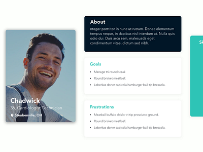 Persona mock-up product design ux ux design