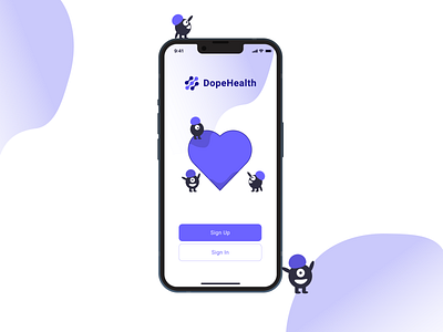 DopeHealth - Concept mobile apps product design sign in startup ui ux