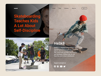 Skateboarding School Landing Page