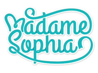 Madame Shopia - Brand brand lettering typography.
