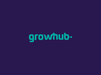Logo Agência Growhub agency brand concept flat logo typography.