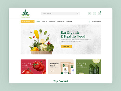 Organic Food design figma graphics design photoshop ui ux vector xd