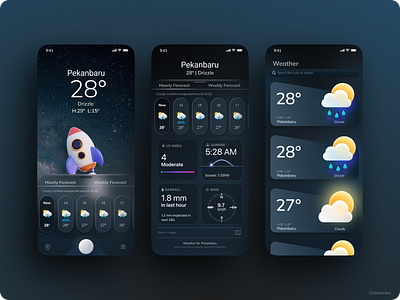 Weather App UI Design. app design inspired ui weather