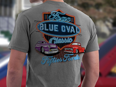 FOAC Blue Oval Classic Shirt Design blue oval foac ford nascar nascar3d rpm3d