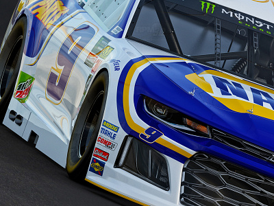 Realistic 3D Render of #9 NAPA NASCAR Cup Car by RPM-3D, Inc.