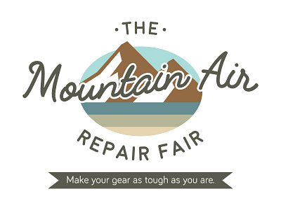 Mountain Air Repair Fair event logo mountain outdoors