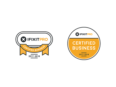 iFixit Pro - Certified Business Decal badge business certification decal ribbon sticker