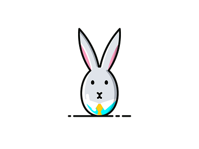 Easter Egg Bunny bunny easter egg icon illustration