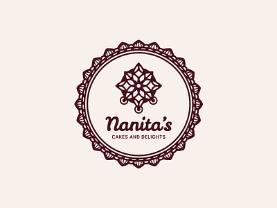 Nanita's bakery branding cake logo pastry