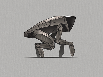 Metalhead - Pose 2 black mirror dog illustration metalhead robot vector