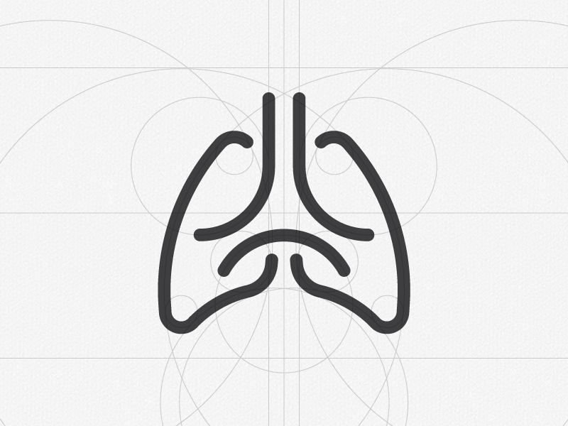 Respire Logo breathe grid health logo lungs respire