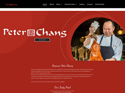 Chinese Food Web Design ui web