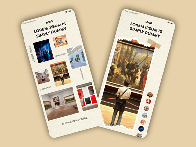 Arts museum app ui