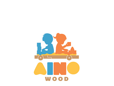 Aiono wood 3d branding design flat graphic design illustration logo toy ui uiux vector wood