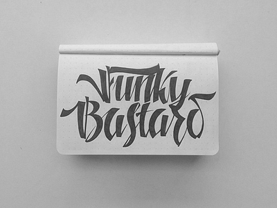 Funky Bastard brush brush letters calligraphy hand lettering hand type handwritten lettering logo room thirty six script