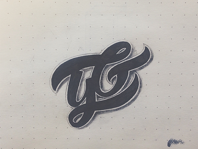 yg monogram brush brush pen hand written lettering logo logotype script type typography