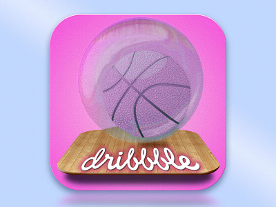 dribbble_icon app icon dribbble in bubbble