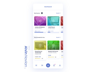 Online Course Dashboard app clean clear course dasboard design layout online course online courses simple ui ux web
