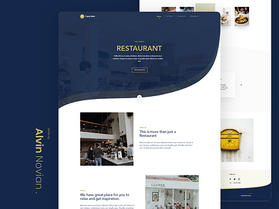 Restaurant Landing Page app cafe clean design gold landing page landing page concept luxury restaurant ui ux web website