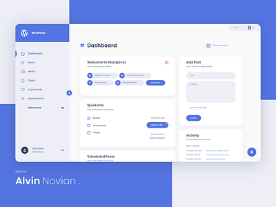 WordPress Dashboard concept