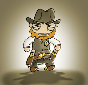 Hink - Quick On The Draw character cowboy illustration