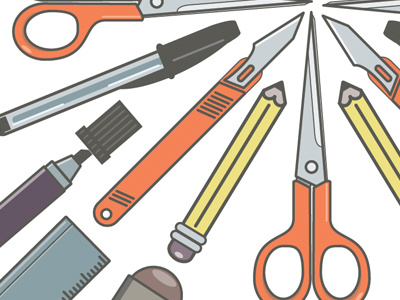 Tools branding design hink illustration stationary