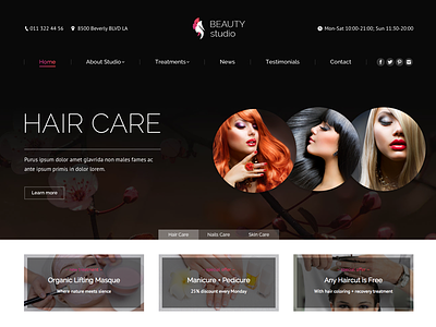 The7 Beaty Studio barber beauty cosmetics nails salon studio style the7 themeforest website wordpress wordpress theme