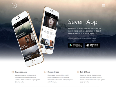The7 Mobile App app application envato landing mobile the7 themeforest ui web wordpress