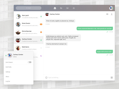 Chat App Inspiration chat concept conversation design desktop app