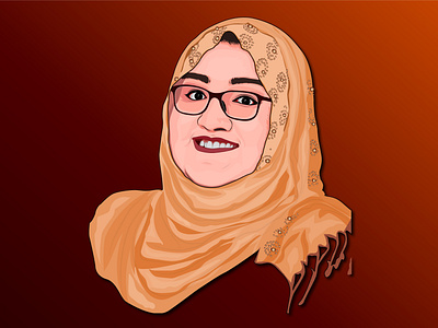 Hijab Muslim Woman | Digital Portrait arab girl cartoon digital art face logo graphic design headshort hijab hijab girl hijab woman illustration line art muslim girl portrait portrait painting sumit vector art vector vector portrait