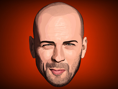 Realistic Portrait Painting | Bruce Willis