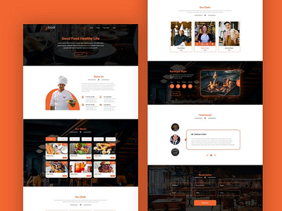 Restaurant Web Landing Page. branding delivery website design landing page restaurant ui ux web landing restaurant website website design