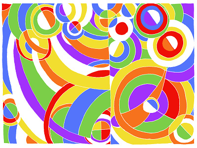 Electric Prisms abstract circles electric illustration landscape orphidia orphism peripheral prisms rhythm