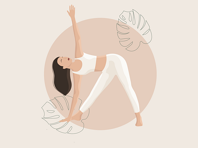 Woman Yoga Illustration adobe illustrator girl graphic design illustration poster