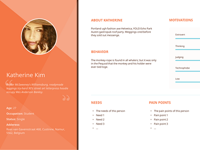 Persona Template by Nahum Yamin on Dribbble