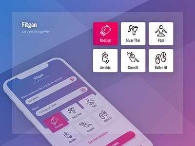 Dribble Fitgan app design fitness mobile ui ux