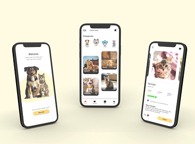 Pet adoption app adopt animal pets ui uiux design ux