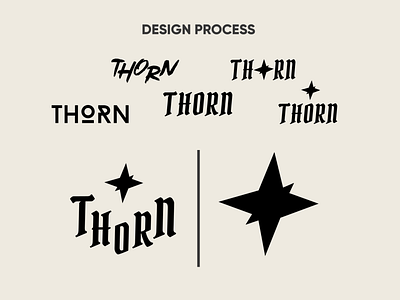 Thorn: The workflow for creating a logo.