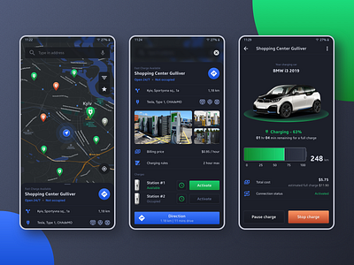 Charging app bmw cars charge car concept electricity location map mobile mobile app