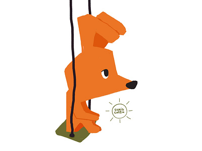 Swing time 2d animals art character design characters colorful colors concept design flat graphic design illustration logo orange