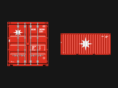 KO branding container design identity illustration logistics logo minimal star typography