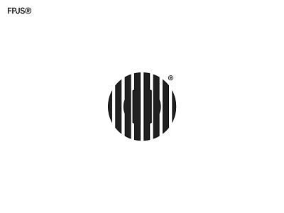 FingerprintJS app branding circle design finger fingerprint icon logo minimal vector